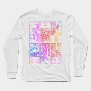 Riyadh, Saudi Arabia City Map Typography - Colorful Long Sleeve T-Shirt